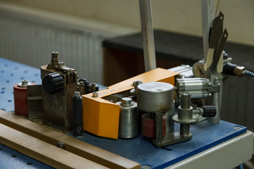 Woodworking shop. Machine tools, tools, devices for processing wood products.