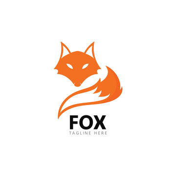 Fox logo template vector icon illustration design 