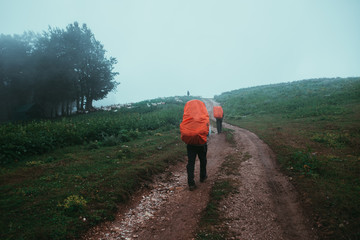 Travel along a beautiful mountain route