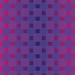 A seamless vector abstract ultraviolet pattern withroundes square shapes. Surface print design.