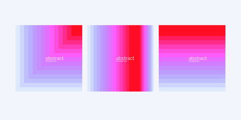 Set of abstract backgrounds with bright color stripes.