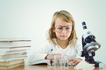little girl scientist