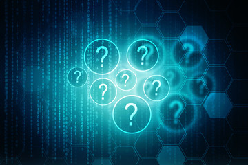     2d illustration question mark