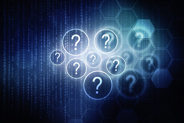     2d illustration question mark