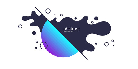 Trendy abstract background. Composition of amorphous forms and circles.