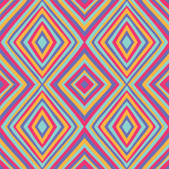 Vector geometrical diamond shapes seamless pattern repeat