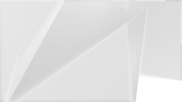 smooth pure white geometric abstract form motion background
