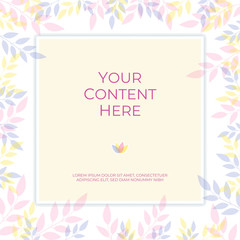 Sweet pastel color background banner with copy space