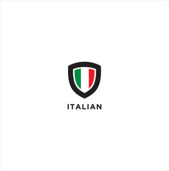 Obraz premium Made In Italy Logo Shield vector Template