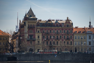 Obraz premium casas historicas del casco antiguo de la ciudad