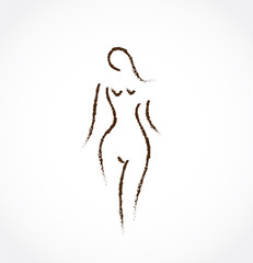 silhouette of a woman vector drawing