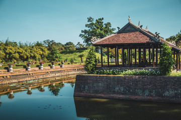 Fototapeta premium Hue imperial palace and Royal Tombs in Vietnam