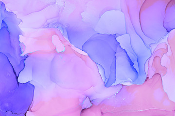  Abstract colorful background, wallpaper. Mixing acrylic paints. Modern art. Paint marble texture. Alcohol ink colors  translucent