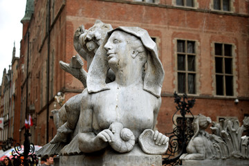 fragment fontanny w  Gdańsku
