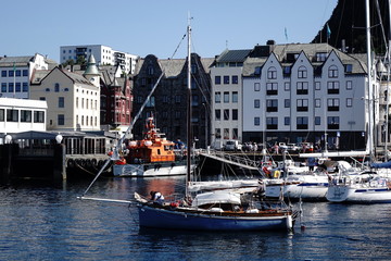 Veduta di Alesund Norvegia