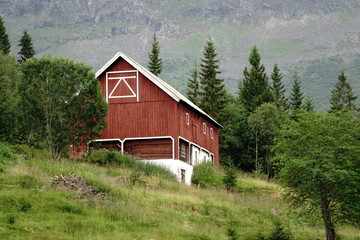 Casa rossa in norvegia