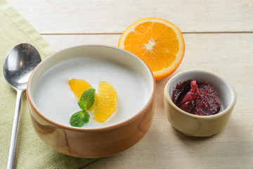 Light orange oatmeal