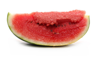 Fresh watermelon slice isolated on white background