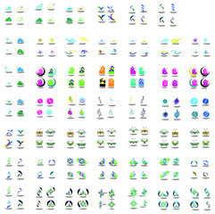 Abstract set logo icon for creative industry