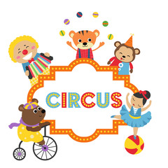 Carnival circus banner vector illustration