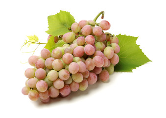 red grape on white background 