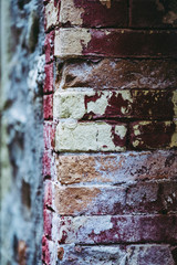 Arrière plan mur de briques rouge, style industriel