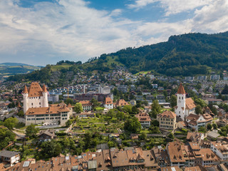 Fototapeta na wymiar Aerial view of Thun, Switzerland