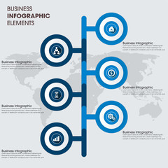 Abstract infographics number options template. Vector illustration. Business data visualization. Process chart. Abstract elements of graph, diagram with steps, options, parts or processes.