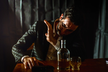 Alcoholism, alcohol addiction.