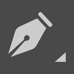 pen tool icon isolated on grey background. Vector