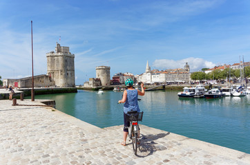 La Rochelle harbor in Charente Maritime coast