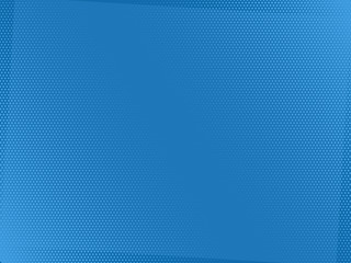 Blue halftone dots background. Comics pop art style blank layout with dotted pattern. Circle texture.