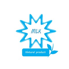 milk logo vector