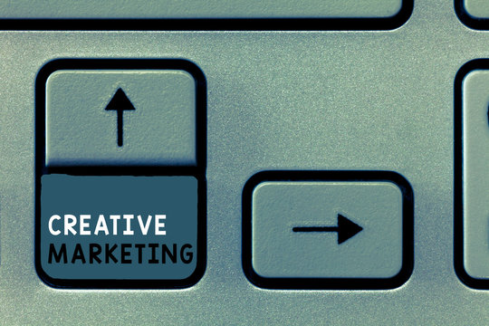 Writing note showing Creative Marketing. Business photo showcasing Campaigning to meet the advertising requirements.