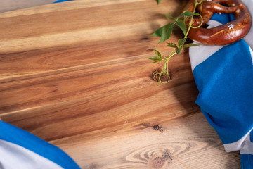 Bavarian Flag As A Background For Oktoberfest.