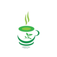 green tea logo vector