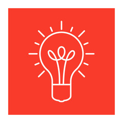 Fototapeta premium Innovative idea modern stylish icon with light bulb