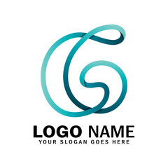 Letter G infinity logo template. Infinity, endless, unlimited symbol