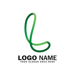Letter L infinity logo template. Infinity, endless, unlimited symbol