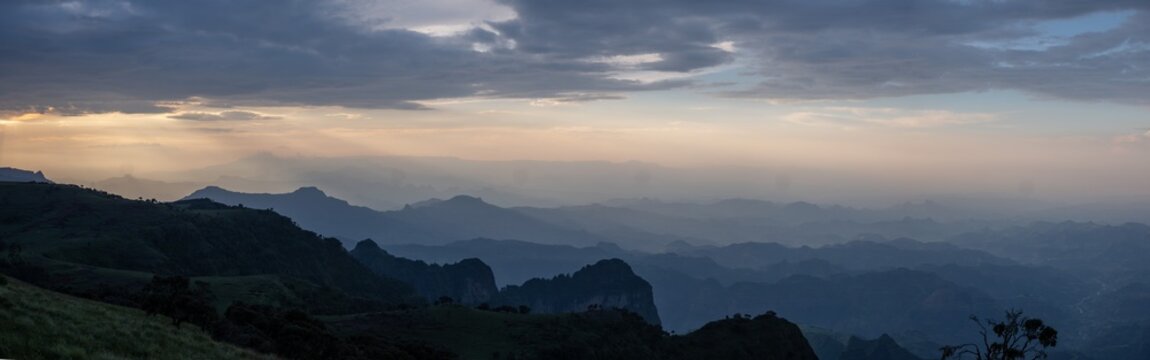 Panorama of the Simien Mountains, Ethiopia