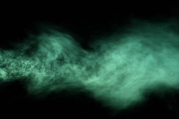 Cute dense cosmic flat smoke line isolated on black - 3D illustration of smoke
