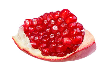 Fresh pomegranate isolated on white background with clipping path