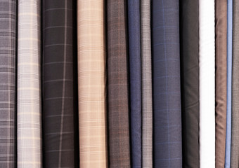 Selection of suit fabrics