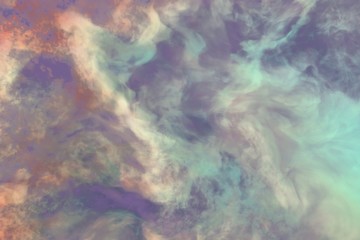 Cute heavy space clouds of smoke colorful background or texture - 3D illustration of smoke