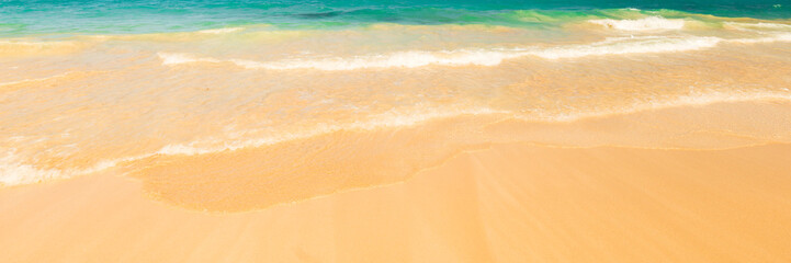 The texture of the sea wave on the sand