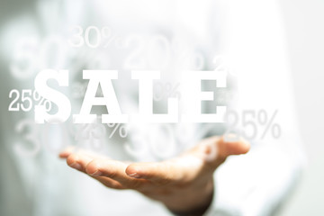 percent shopping digital in hand