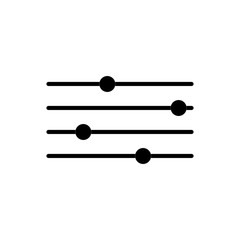 Equalizer icon. Music sound wave symbol vector illustration