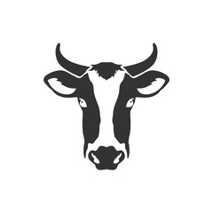 Vector of a cow head design on white background. Farm Animal. Easy editable layered vector illustration.