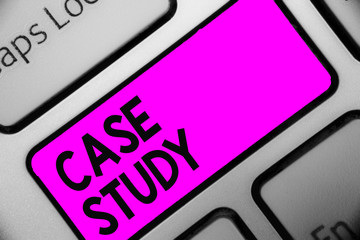 Word writing text Case Study. Business concept for A subject matter to be discussed and related to...