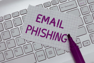 Conceptual hand writing showing Email Phishing. Business photo text Emails that may link to websites that distribute malware.